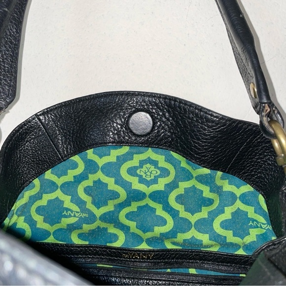 Vintage Oryany Designer Crescent Shoulder Bag black pebbled calfskin leather - Picture 9 of 11